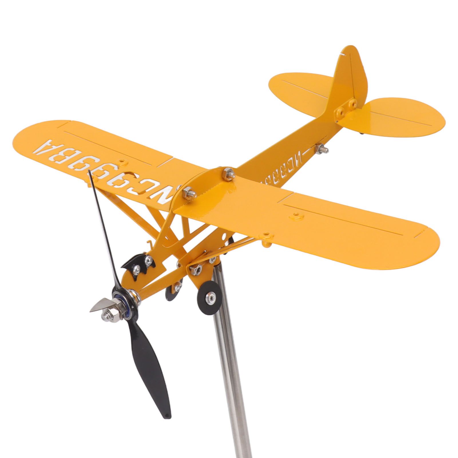 Piper J3 Cub Airplane Weathervane 3D Metal Airplane Weather Vane Outdoor Roof Wind Direction Indicator Garden Decor Large - Image 7