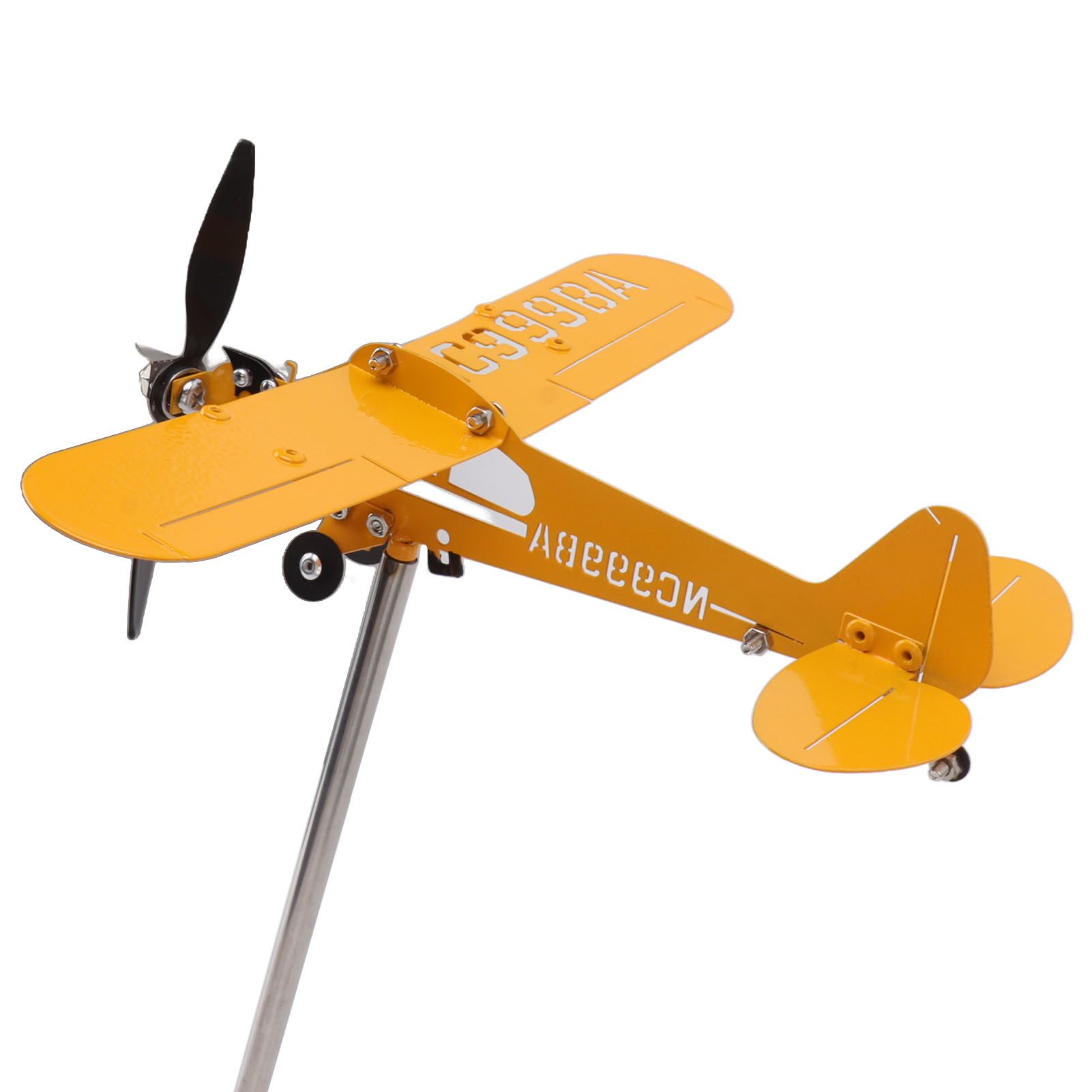 Piper J3 Cub Airplane Weathervane 3D Metal Airplane Weather Vane Outdoor Roof Wind Direction Indicator Garden Decor Large - Image 8