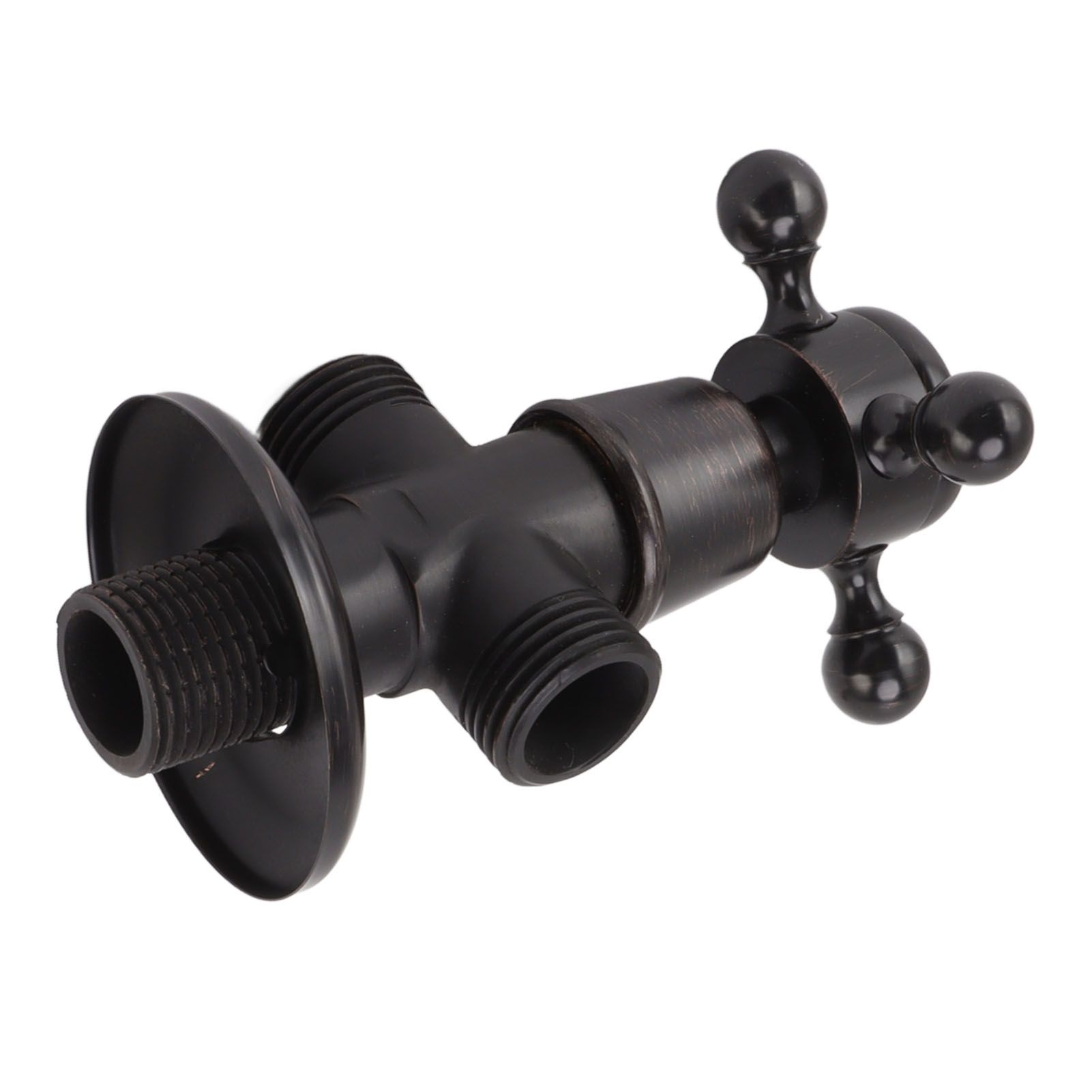 Angle Stop Valve Retro Copper Cross Handle Water Stop Valve for Bathroom Toilet Kitchen Faucet - Image 2