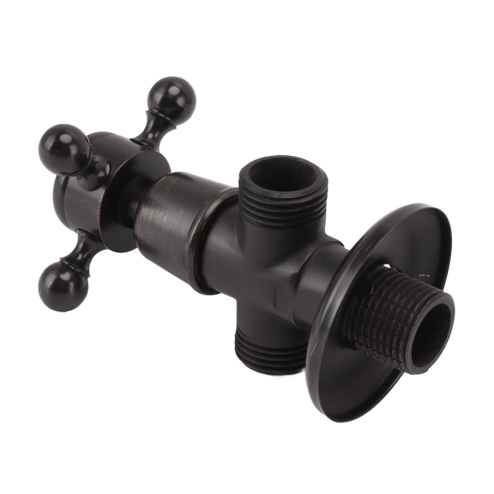 Angle Stop Valve Retro Copper Cross Handle Water Stop Valve for Bathroom Toilet Kitchen Faucet - Image 3