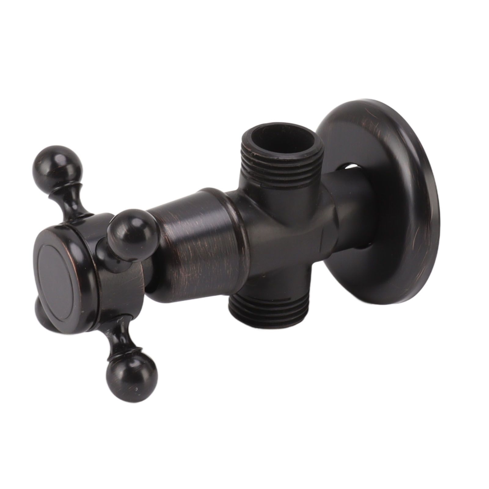 Angle Stop Valve Retro Copper Cross Handle Water Stop Valve for Bathroom Toilet Kitchen Faucet - Image 4