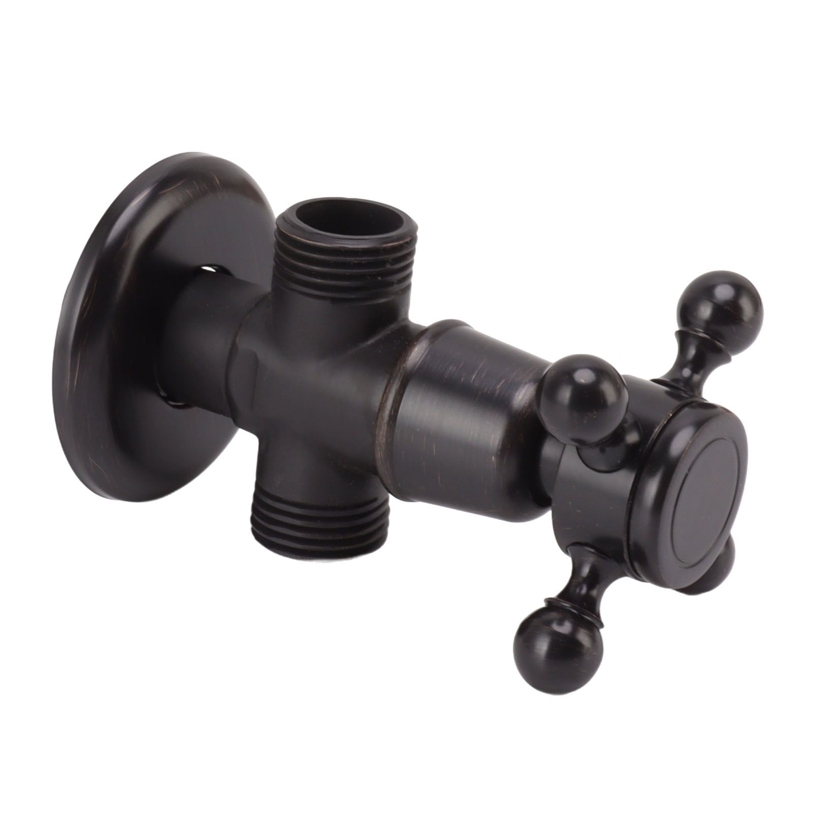 Angle Stop Valve Retro Copper Cross Handle Water Stop Valve for Bathroom Toilet Kitchen Faucet - Image 8