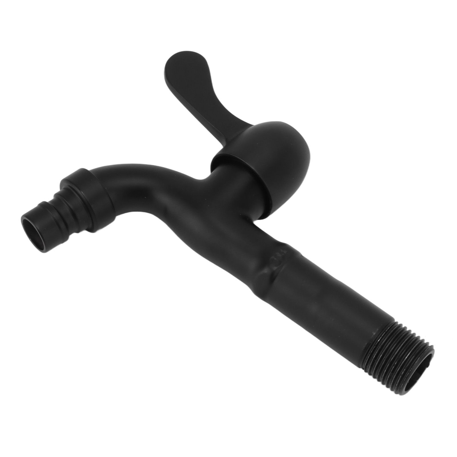 Water Faucet 304 Stainless Steel G1/2 Caliber Wall Mounted Long Style Single Cold Water Tap Black Washing Machine Faucet - Image 2
