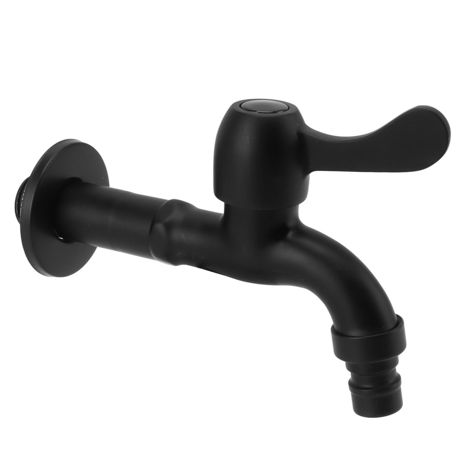 Water Faucet 304 Stainless Steel G1/2 Caliber Wall Mounted Long Style Single Cold Water Tap Black Washing Machine Faucet - Image 3