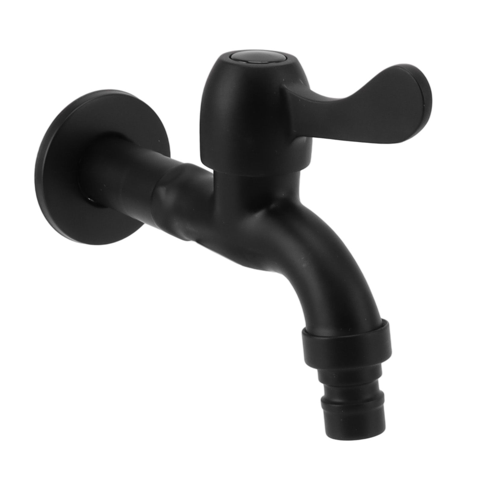 Water Faucet 304 Stainless Steel G1/2 Caliber Wall Mounted Long Style Single Cold Water Tap Black Washing Machine Faucet - Image 4