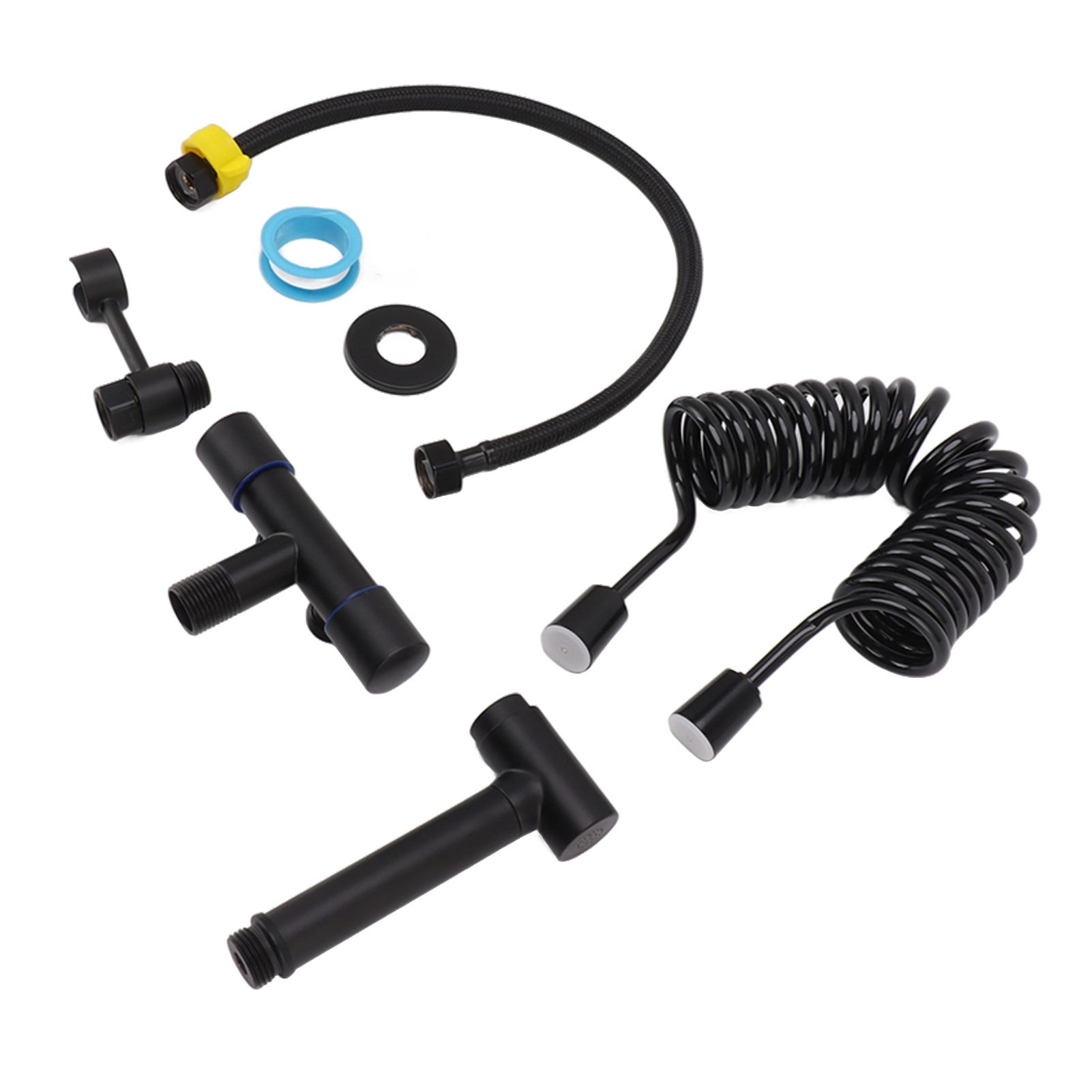 Bathroom Handheld Bidet Sprayer Kit Bidet Toilet Sprayer with Hose for Women Feminine Wash Black - Image 4