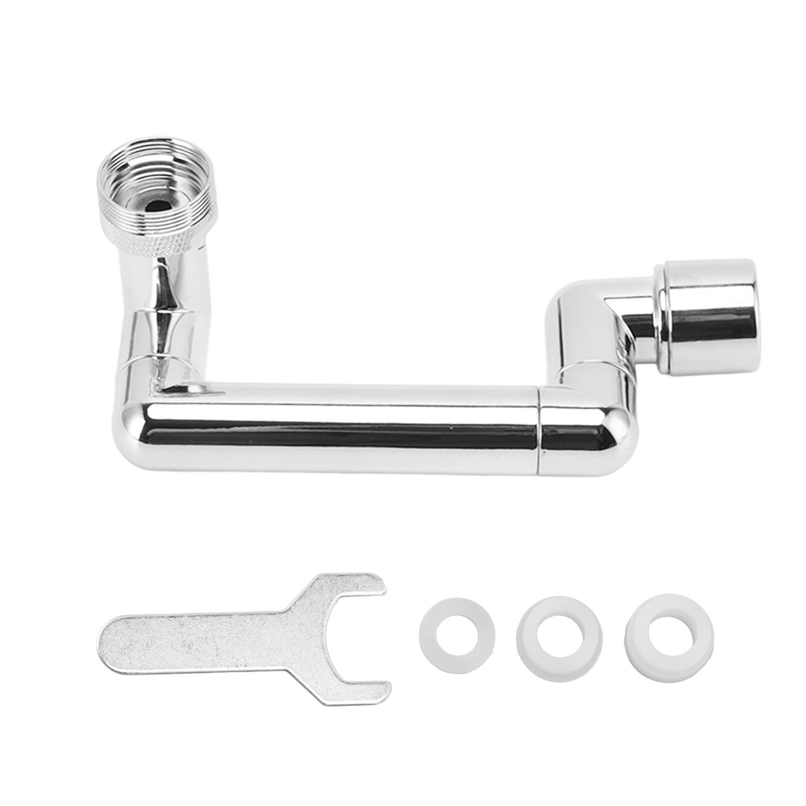 Faucet Extender Chrome Copper ABS Telescopic Swivel Faucet Tap Extension for Kitchen Wash Basin - Image 1