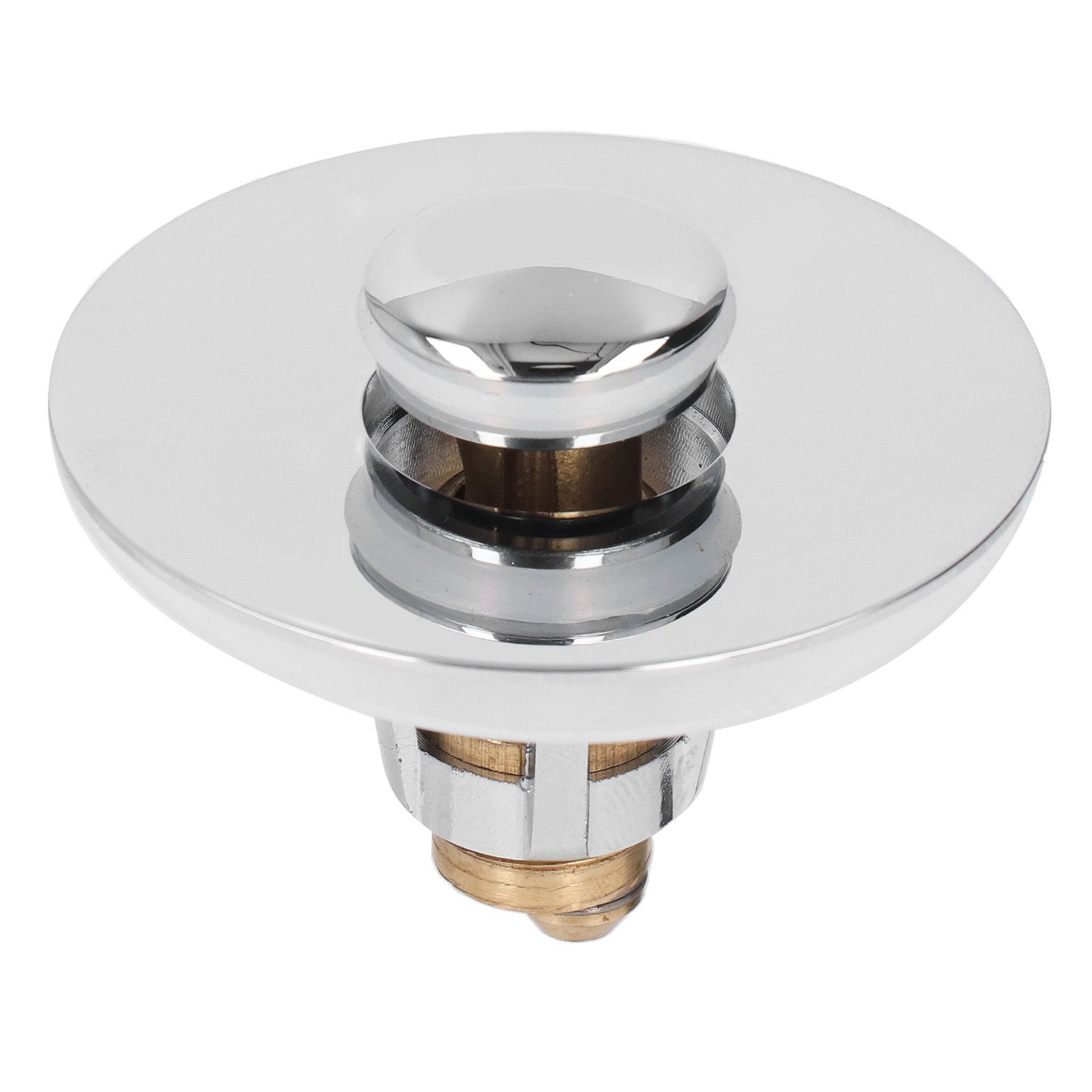 Bathroom Sink Stopper Press Popping Up Anti Clogging Brass Stainless Steel Basin Sink Drain Plug - Image 8
