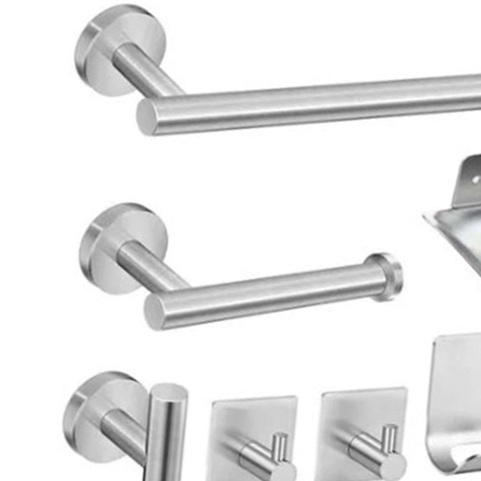 Bathroom Hardware Accessories Kit 7 Piece Towel Rack Tissue Holder Coat Hook Razor Hook Soap Tray Multifunction Hook Set - Image 8