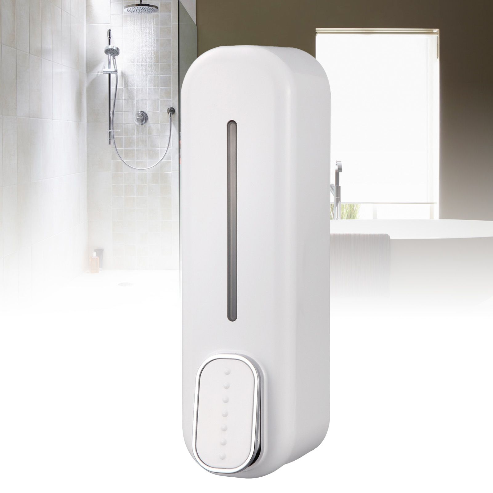 Wall Mounted Liquid Soap Box Manual 300ml Smooth Surafce for Kitchens Dining Rooms Hospitals Bathrooms White - Image 6