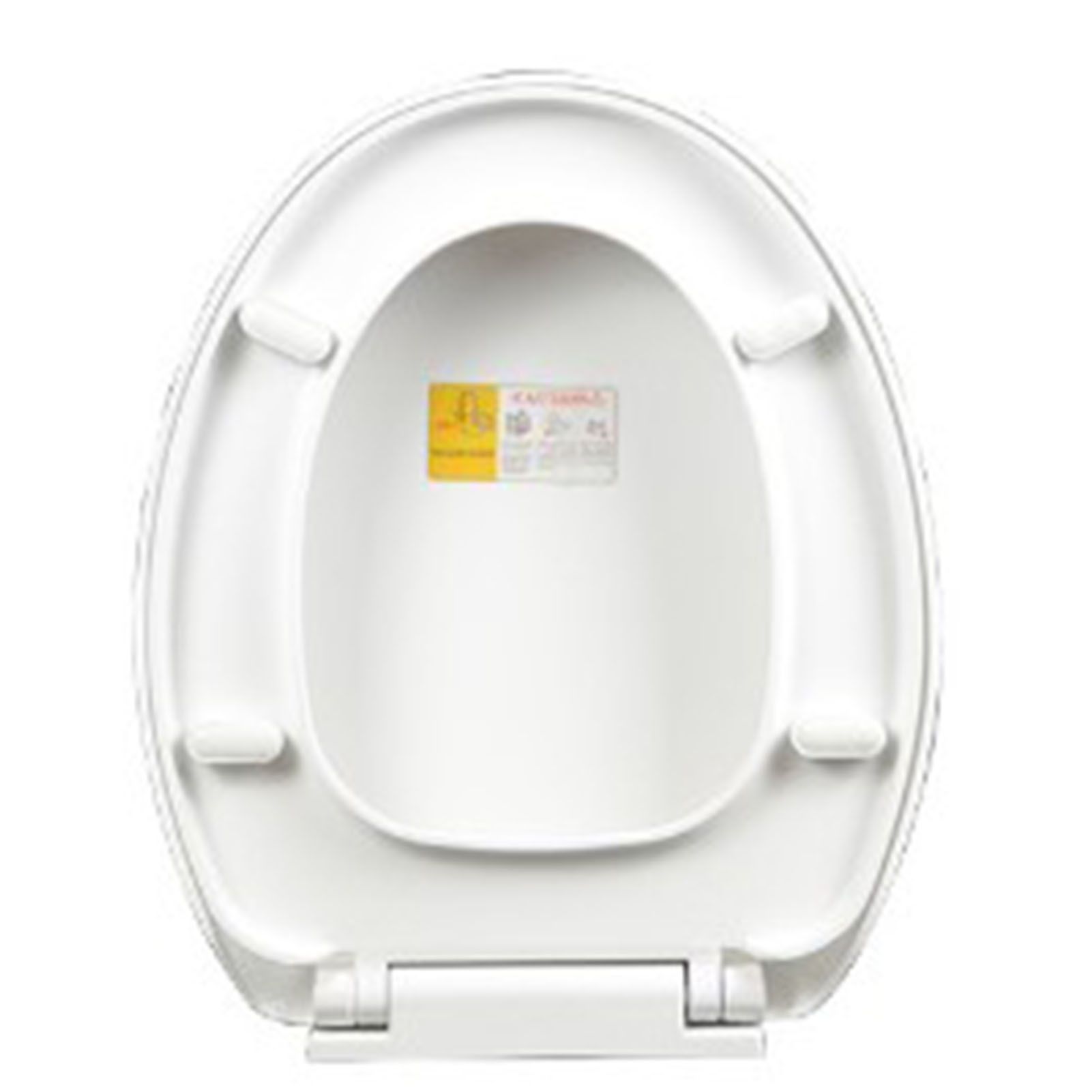 Slow Close Toilet Seat Thickened White PP Quick Installation Household Toilet Lid for Replacement - Image 4