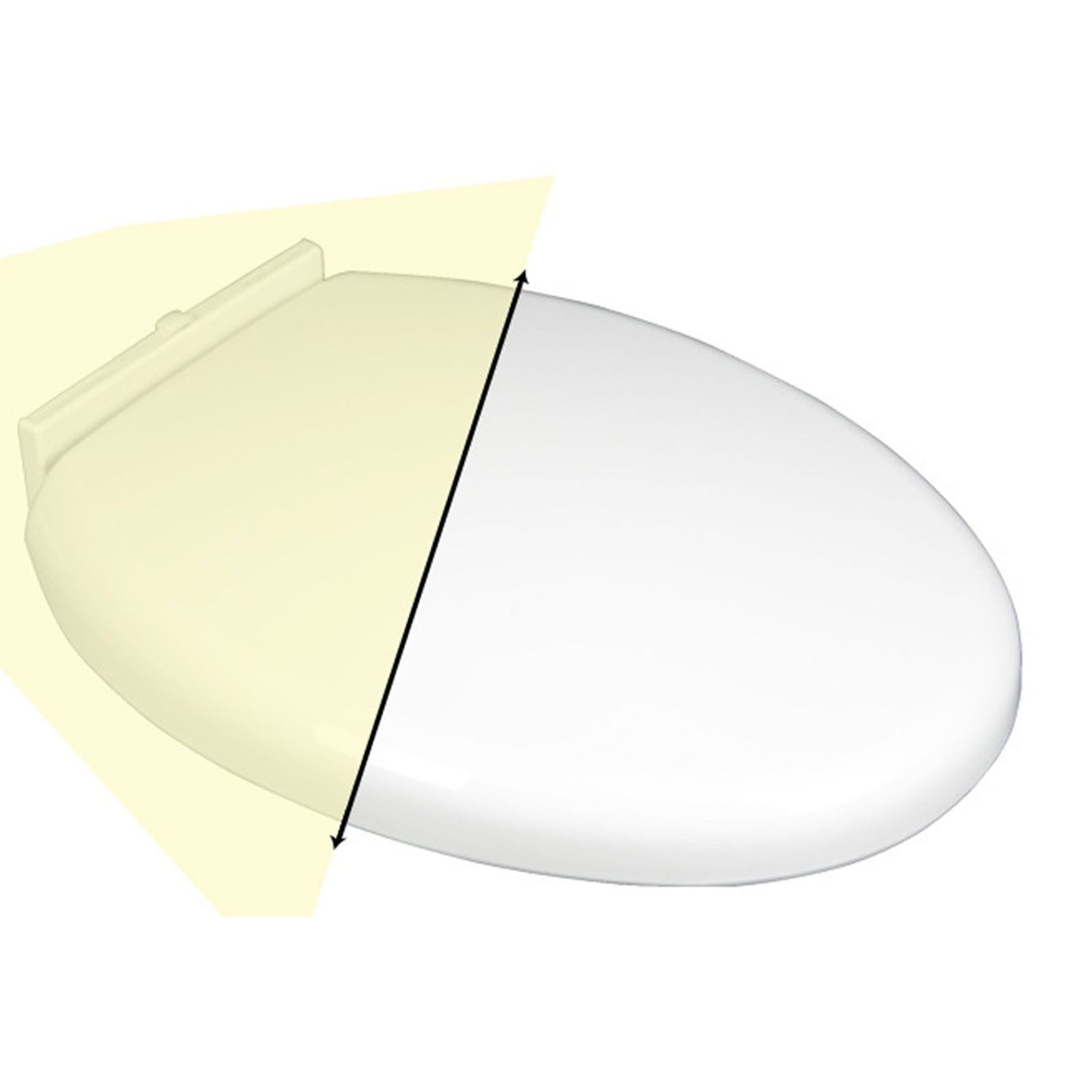 Slow Close Toilet Seat Thickened White PP Quick Installation Household Toilet Lid for Replacement - Image 8