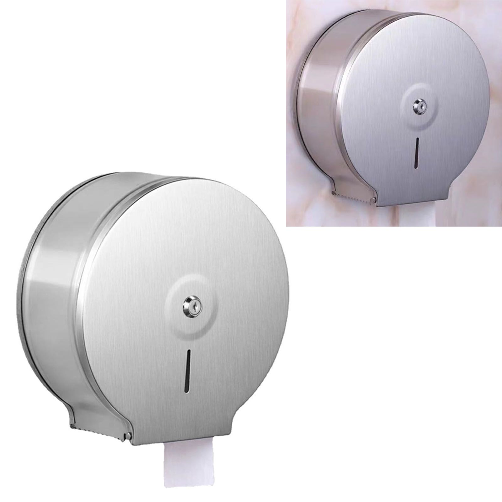 Paper Towel Holder Stainless Steel Satin Finish Waterproof Toilet Paper Holder Tissue Dispenser - Image 5