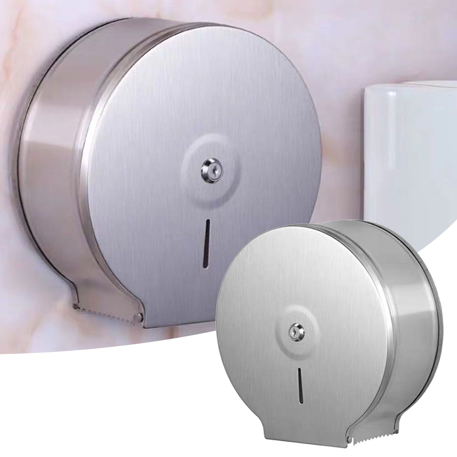 Paper Towel Holder Stainless Steel Satin Finish Waterproof Toilet Paper Holder Tissue Dispenser - Image 6
