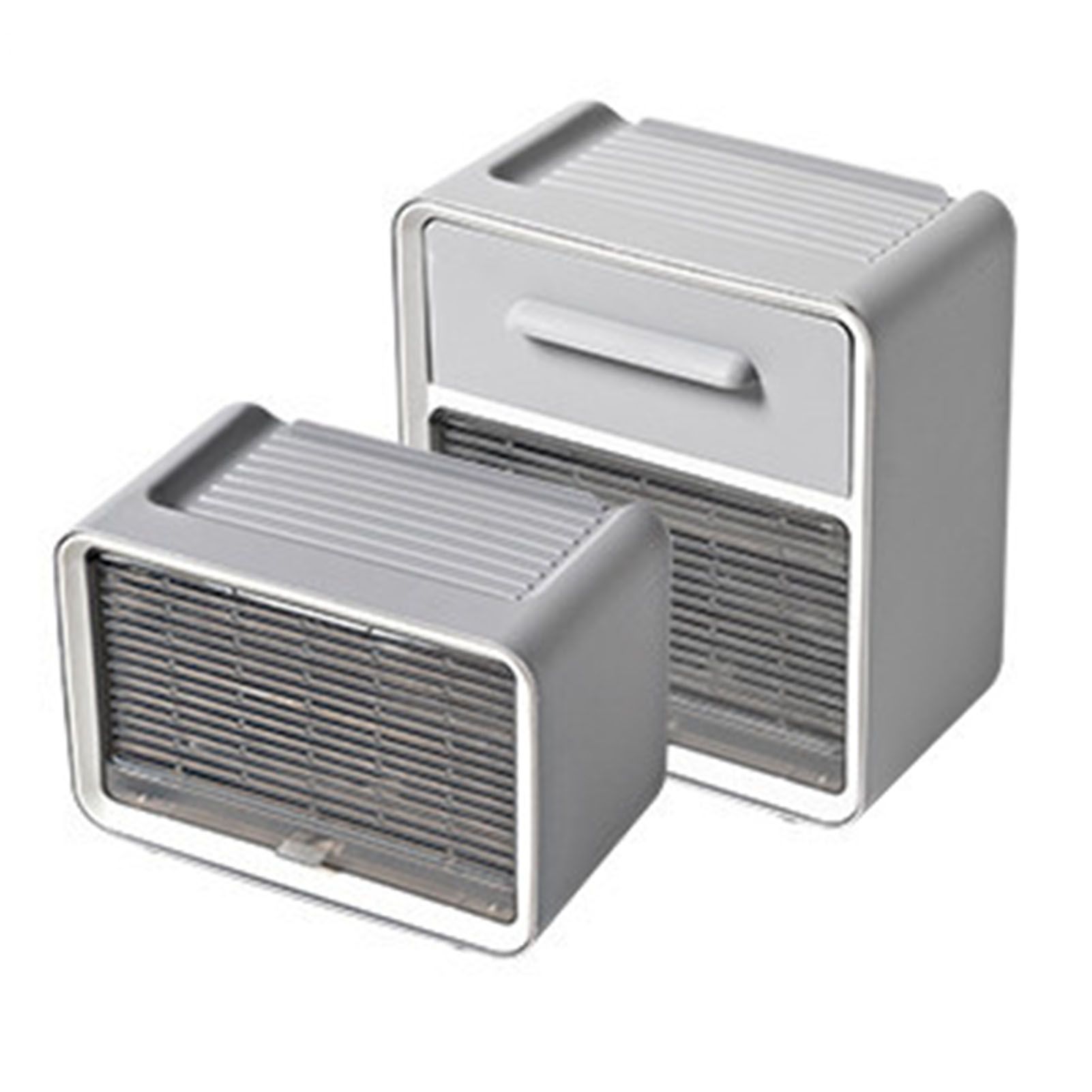 Toilet Paper Holder Wall Mount Waterproof Storage Box PP with Drawer for Bathroom Grey - Image 1