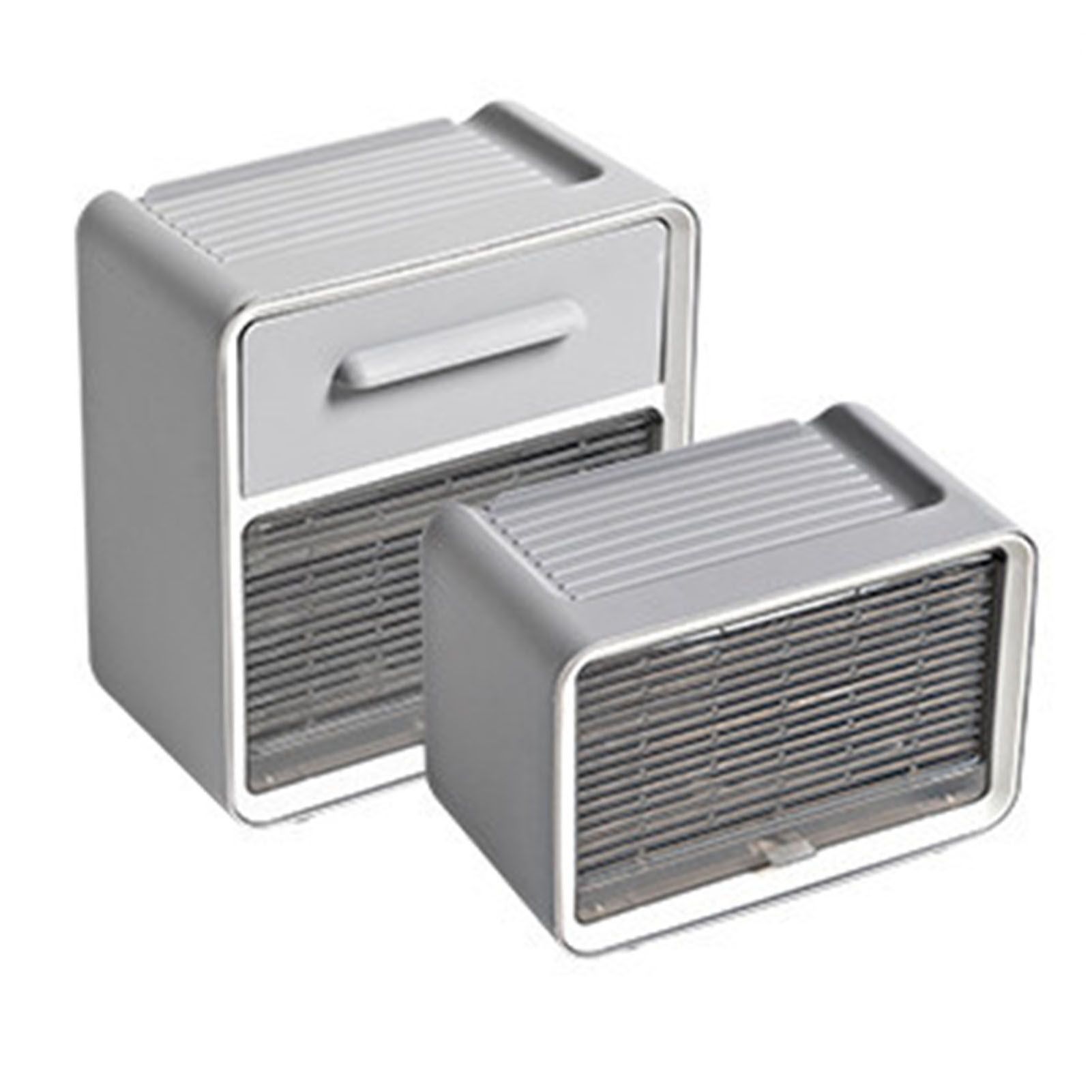 Toilet Paper Holder Wall Mount Waterproof Storage Box PP with Drawer for Bathroom Grey - Image 3