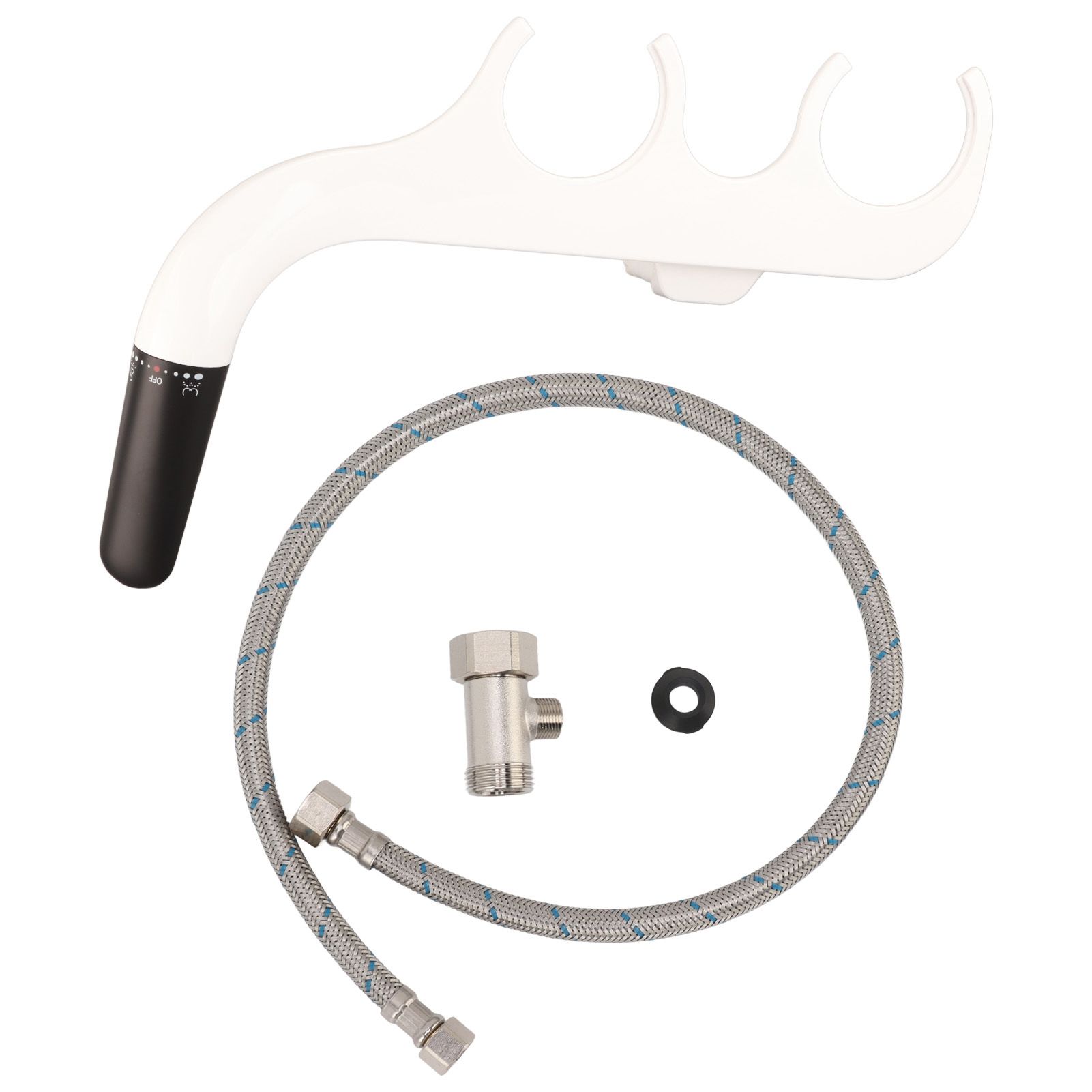 Ultra Slim Bidet Toilet Attachment 7/8 Copper Tee Non Electric Dual Nozzle Water Spray Bidet for Sanitary and Feminine Wash - Image 1
