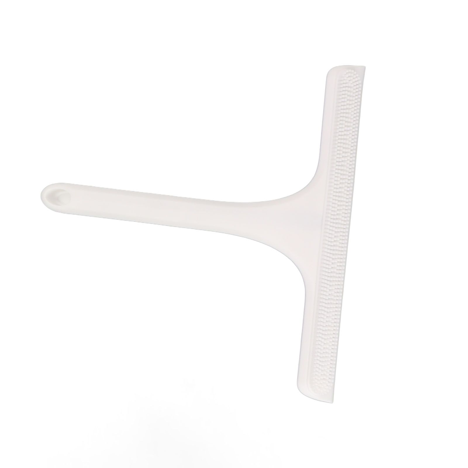 Glass Wiper with Non Slip Handle Silicone Window Cleaner Squeegee for Bathroom Windows Kitchen Mirror White - Image 3