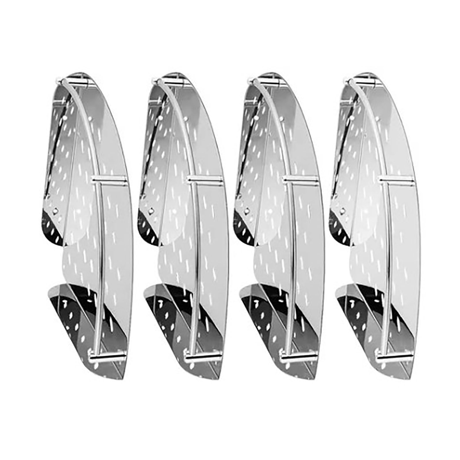 4 Pcs Corner Shower Shelf Stainless Steel Strong Load Bearing Space Saving Wall Mounted Bathroom Rack - Image 2