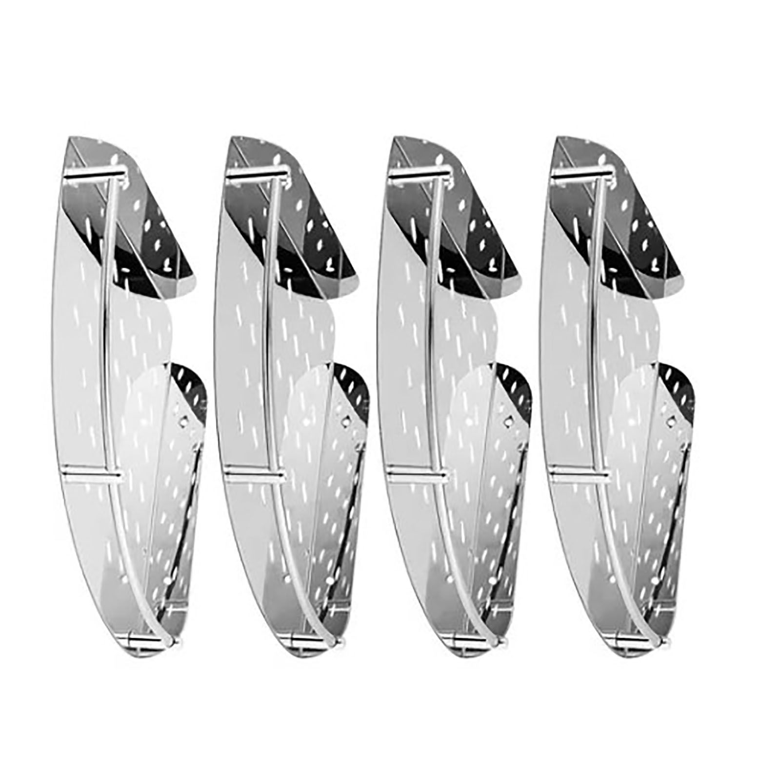4 Pcs Corner Shower Shelf Stainless Steel Strong Load Bearing Space Saving Wall Mounted Bathroom Rack - Image 3