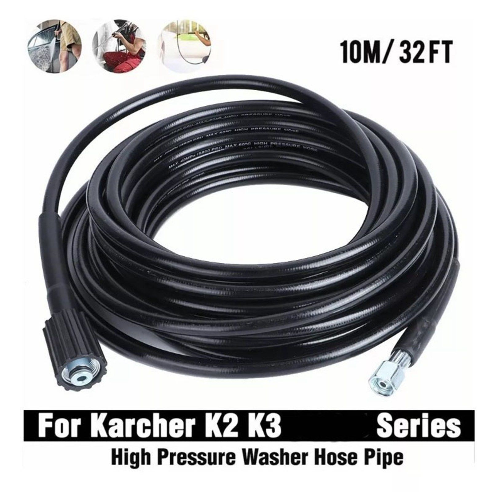 High Pressure Water Hose Rubber Flexible Explosion Proof Washer Pipe for Home Garden 10m - Image 7