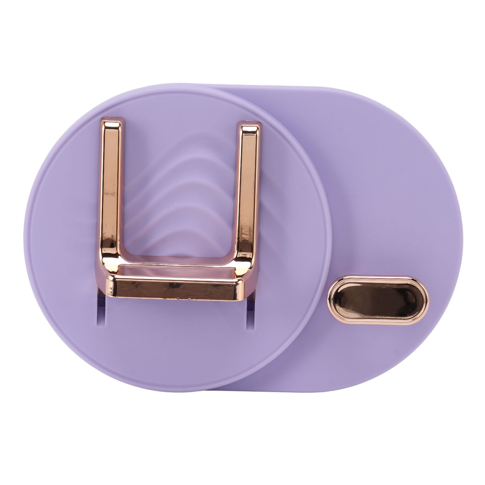 Hair Dryer Shelf Wall Mounted Space Saving Punching Free Cable Storage Blow Dryer Holder for Bathroom Purple - Image 2
