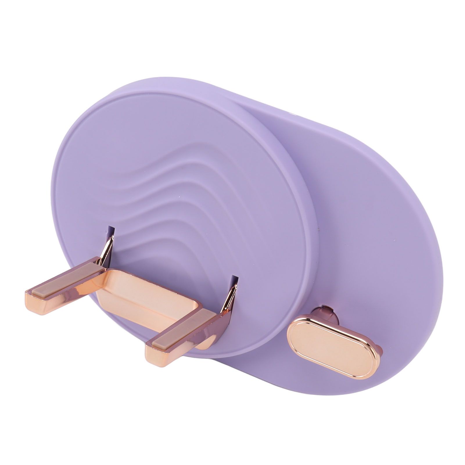 Hair Dryer Shelf Wall Mounted Space Saving Punching Free Cable Storage Blow Dryer Holder for Bathroom Purple - Image 4