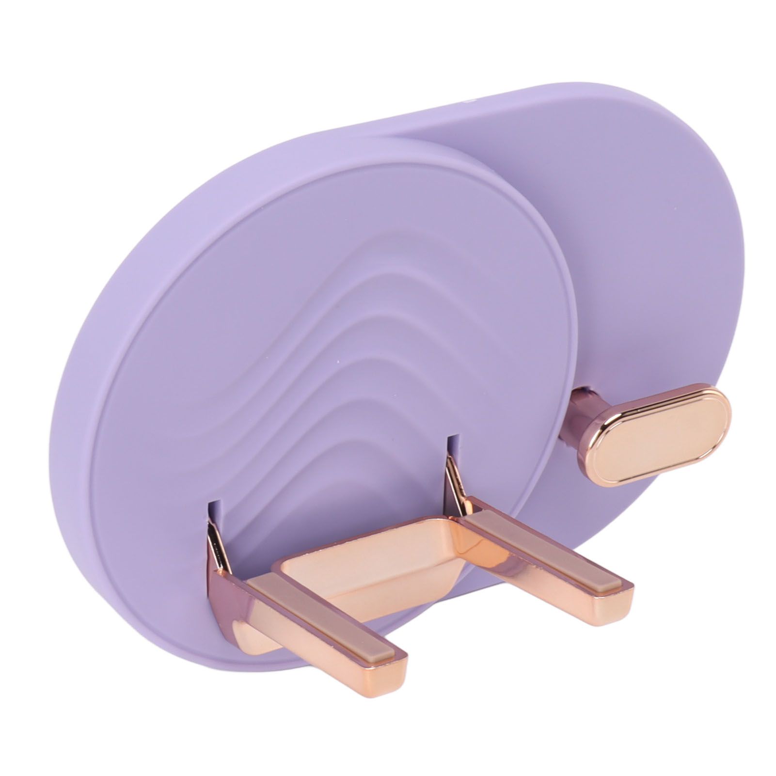 Hair Dryer Shelf Wall Mounted Space Saving Punching Free Cable Storage Blow Dryer Holder for Bathroom Purple - Image 6