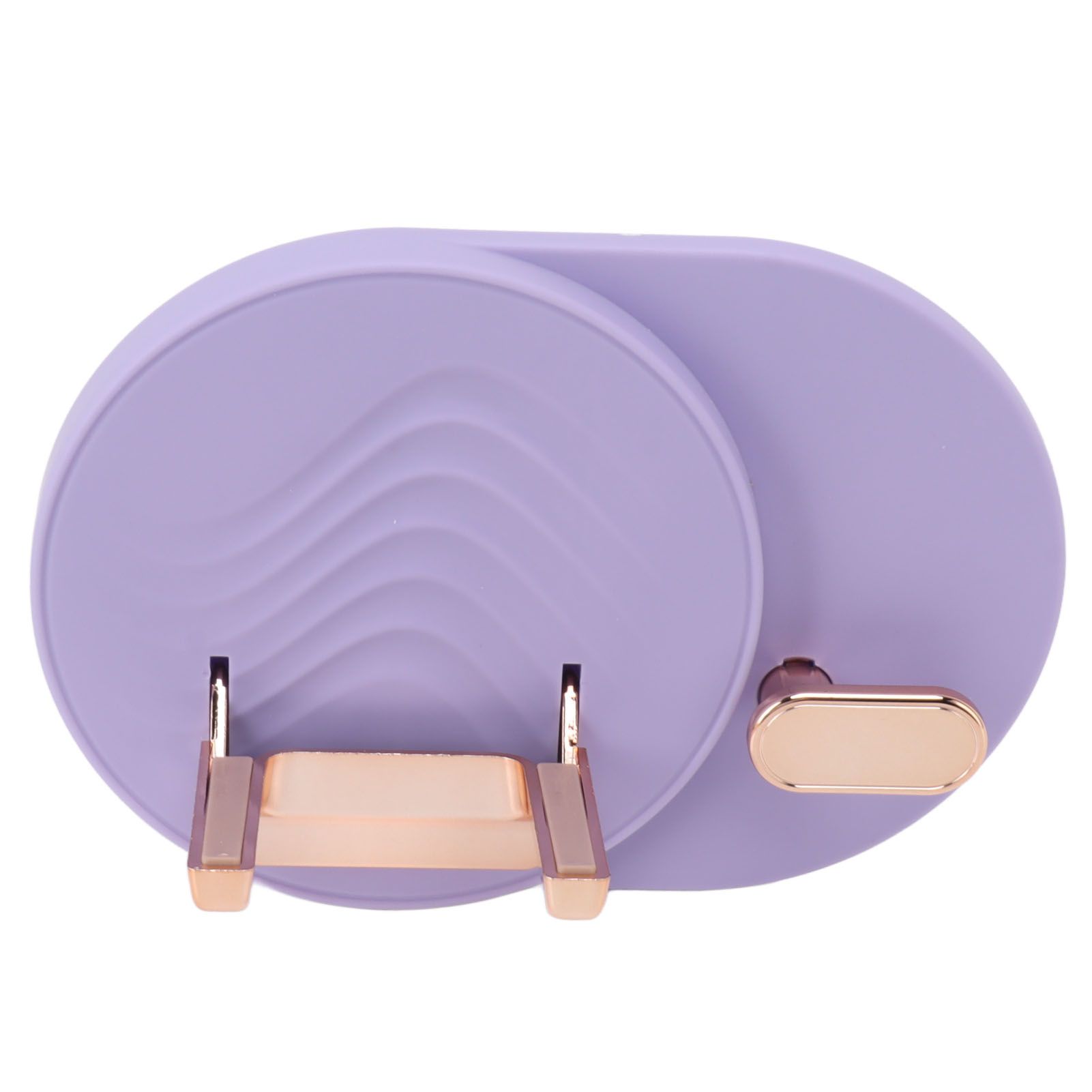 Hair Dryer Shelf Wall Mounted Space Saving Punching Free Cable Storage Blow Dryer Holder for Bathroom Purple - Image 7