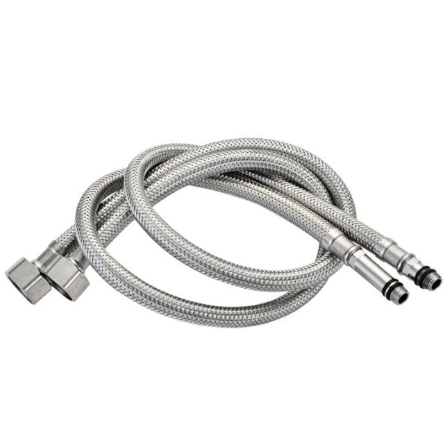 Black Bathroom Faucet Stainless Steel Modern Waterfall Sink Faucet For Home Hotel 2 Hoses - Image 5