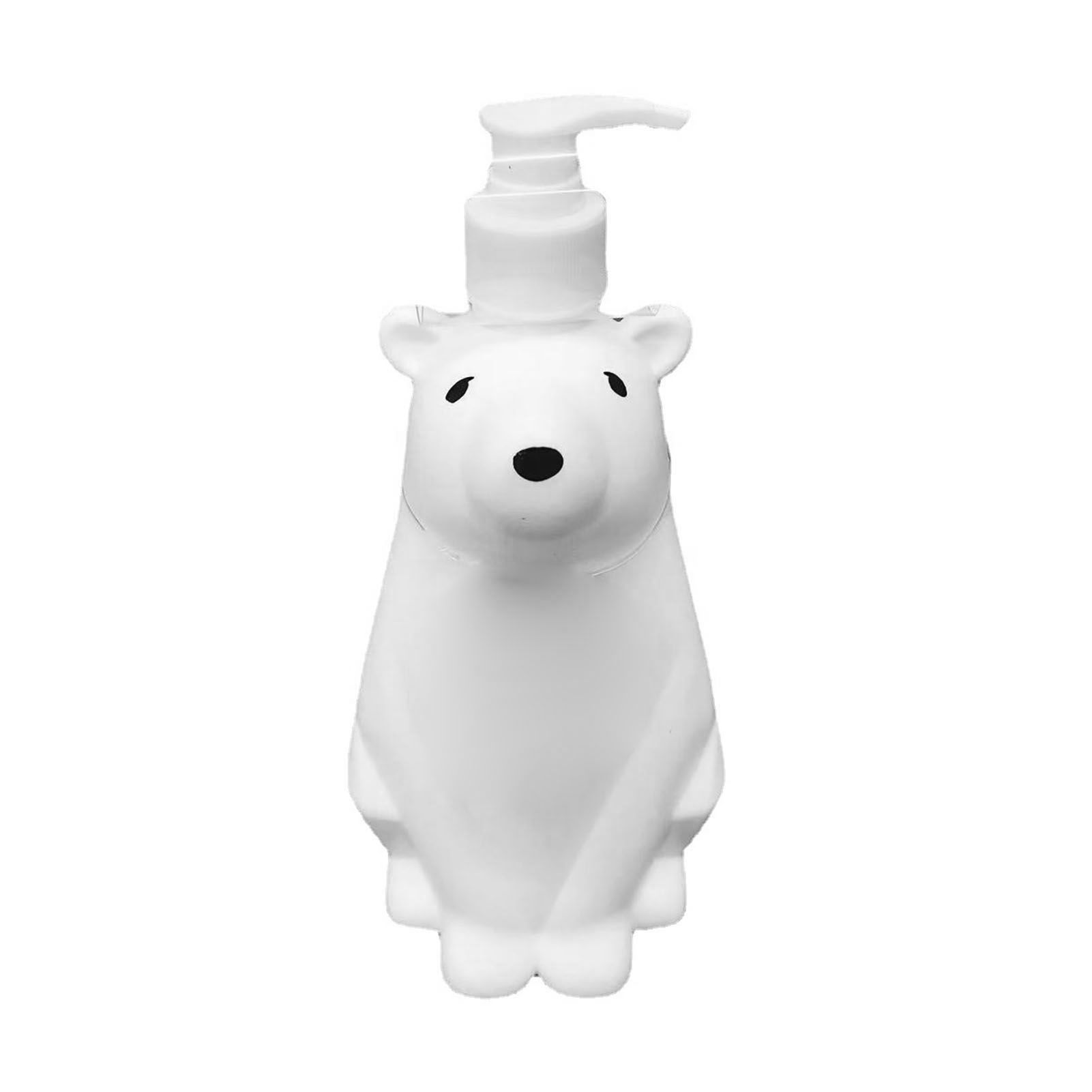 Soap Dispenser Bottle Cute Bear Shape Large Capacity Pump Dispenser Bottle for Bathroom Kitchen S (8.5x19cm/3.3x7.5in) (300ML) - Image 1