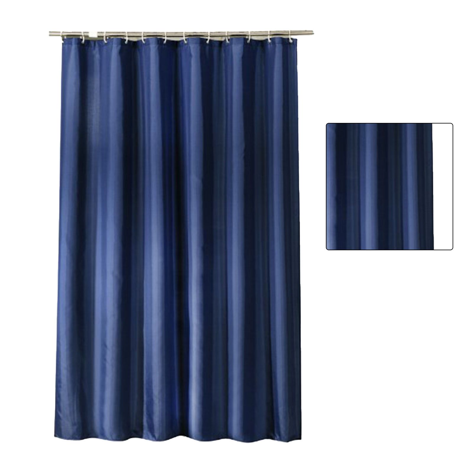 Waterproof Shower Curtain with Hooks Modern Thicken Polyester Shower Curtain for Home Hotel Bathroom Dark Blue - Image 4