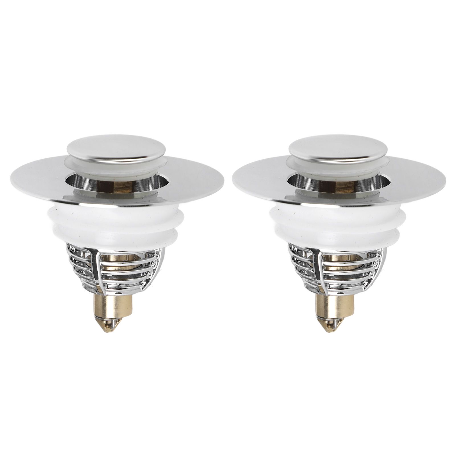 2Pcs Bathroom Sink Stopper Basin Pop Up Sink Drain Strainer Plug for Washbasin Bathroom - Image 1