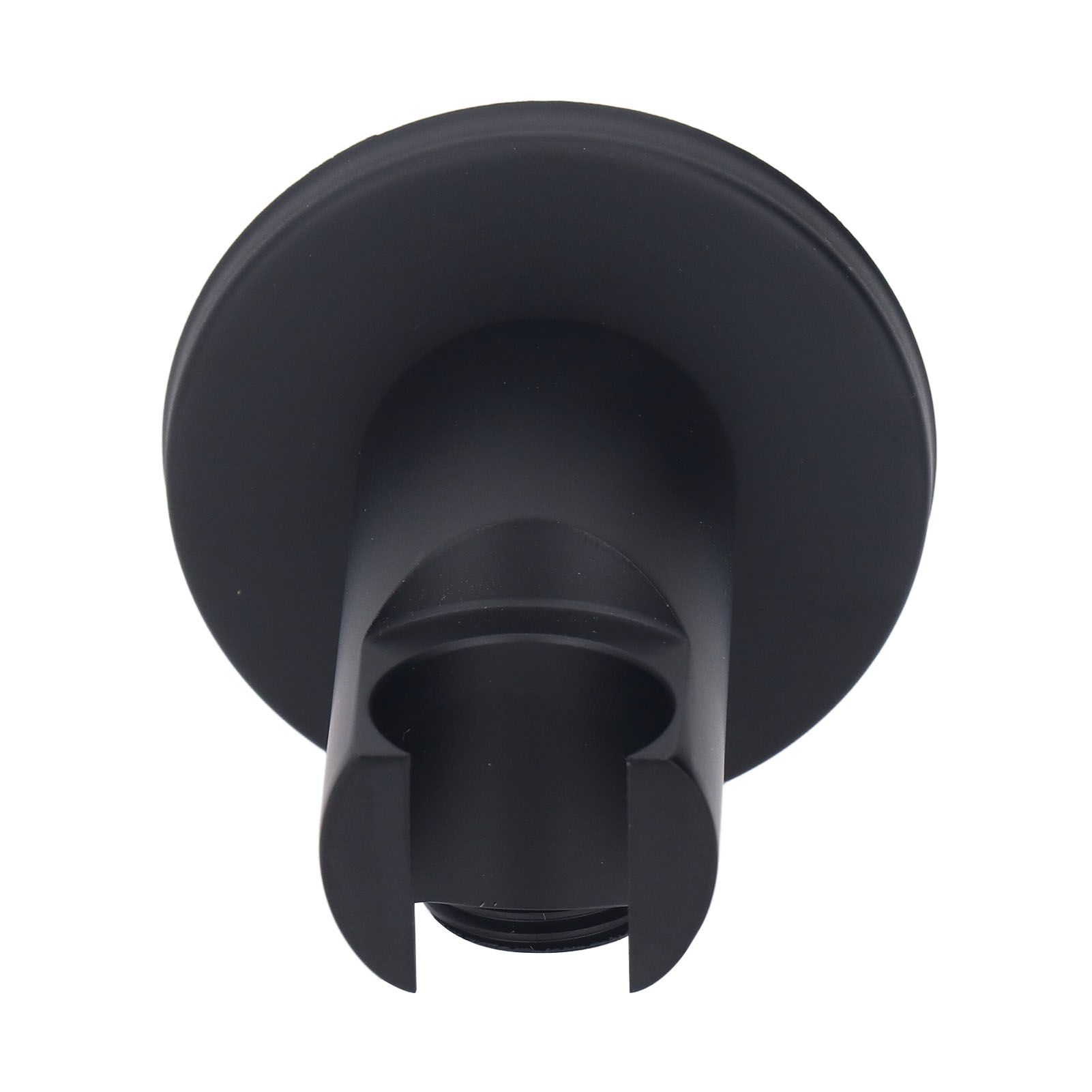 Shower Head Holder Adjustable Copper Handheld Shower Wand Holder for Bathroom Black Round - Image 4