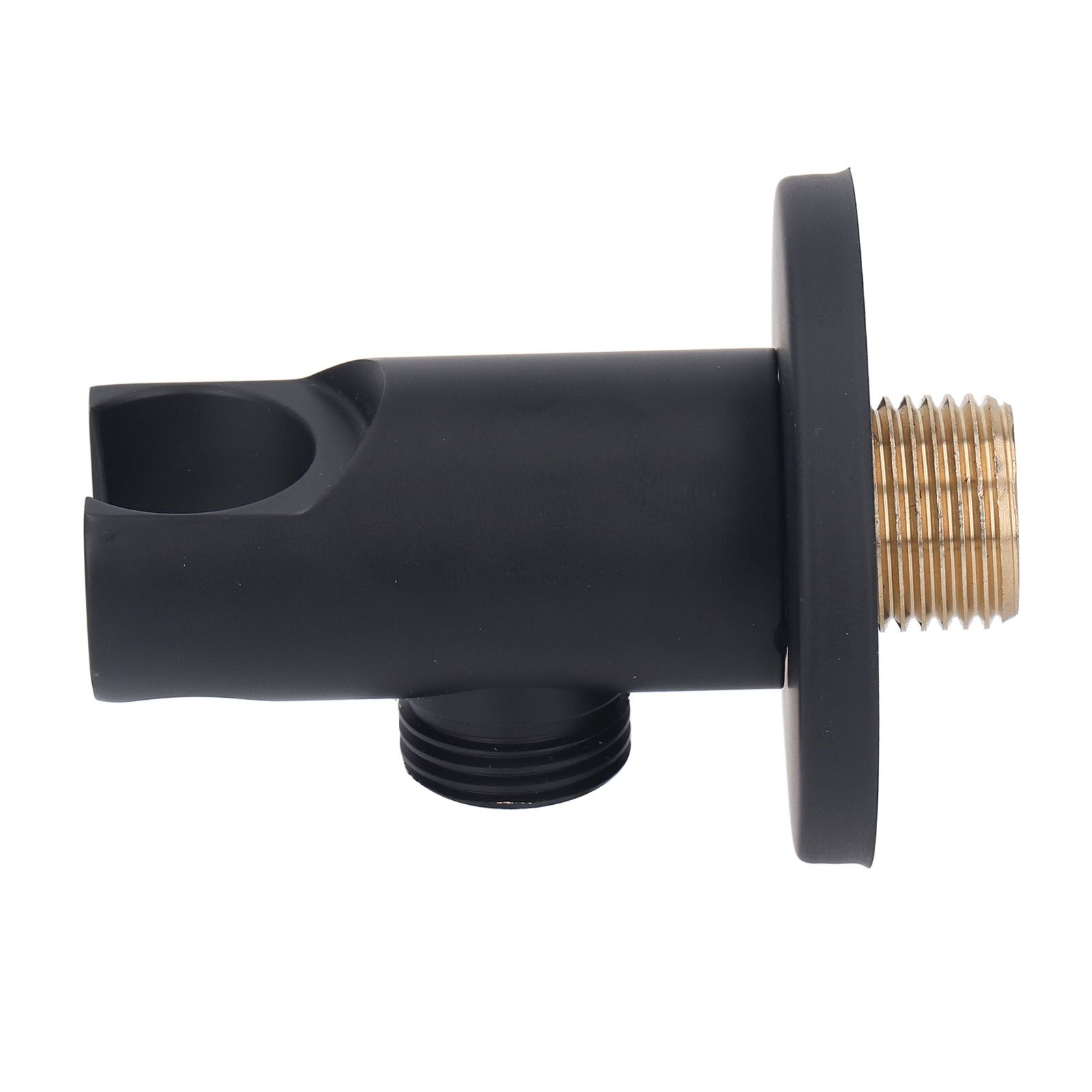 Shower Head Holder Adjustable Copper Handheld Shower Wand Holder for Bathroom Black Round - Image 5