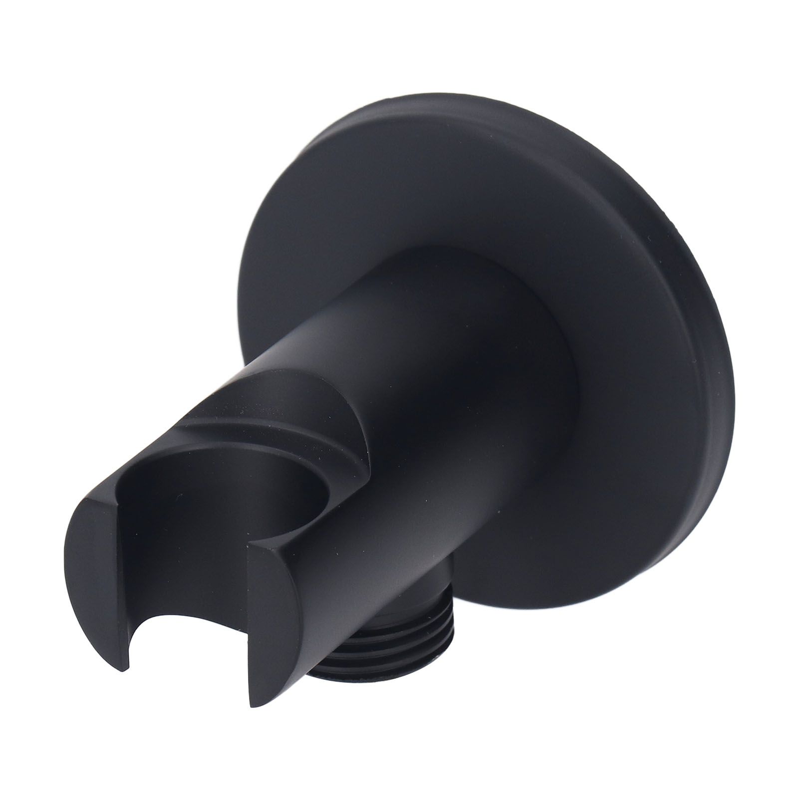 Shower Head Holder Adjustable Copper Handheld Shower Wand Holder for Bathroom Black Round - Image 6