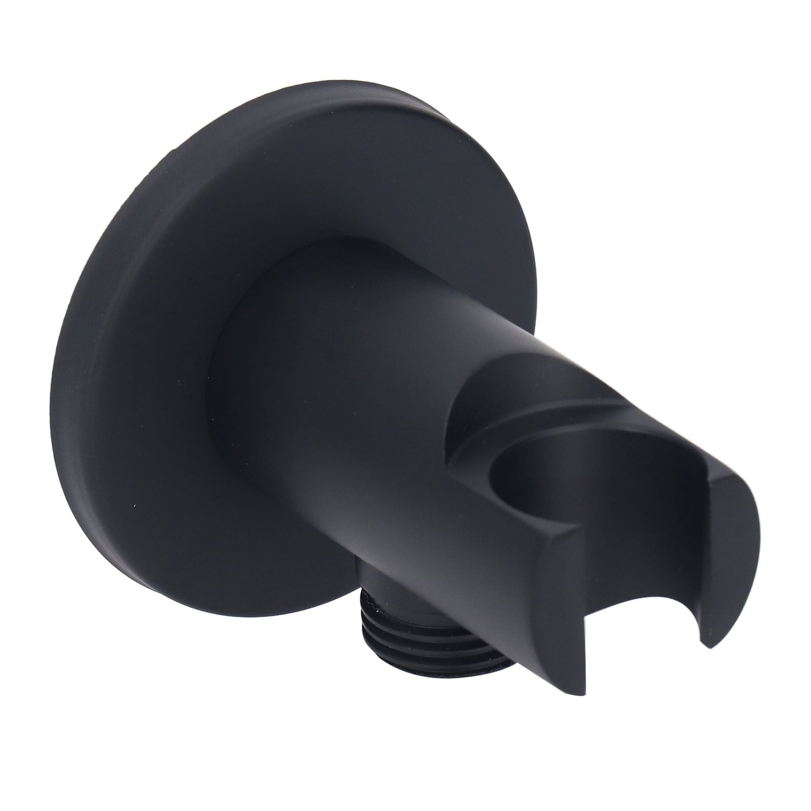 Shower Head Holder Adjustable Copper Handheld Shower Wand Holder for Bathroom Black Round - Image 7