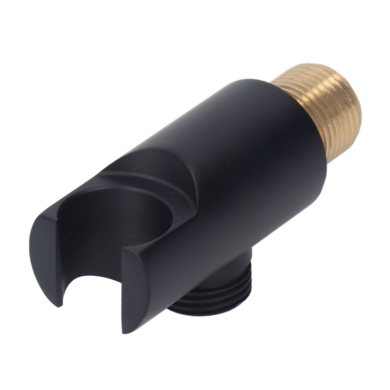 Shower Head Holder Adjustable Copper Handheld Shower Wand Holder for Bathroom Black Round - Image 8