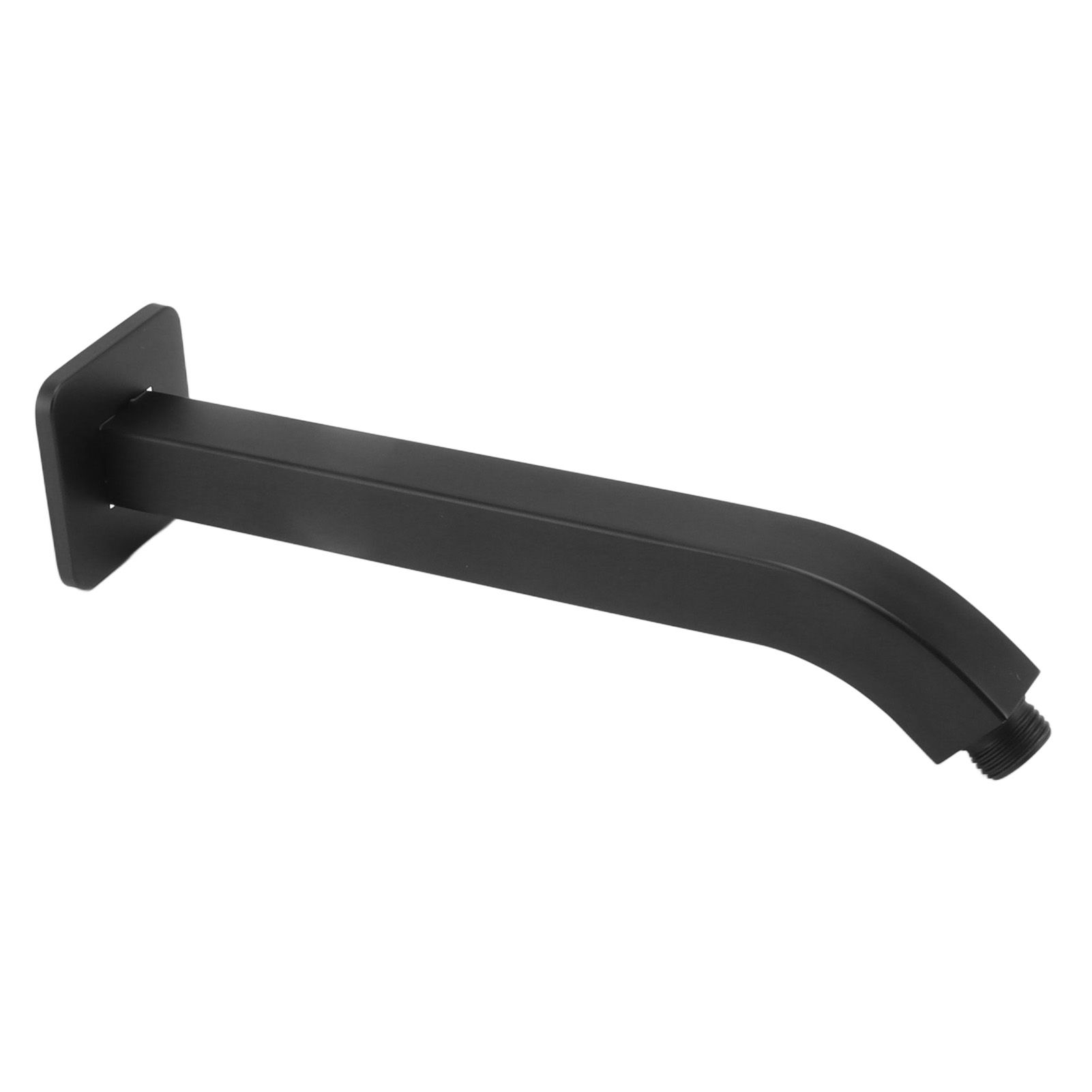 Shower Head Arm Square Brass Wall Mounted Rustproof 10in Shower Head Extension Arm for Bathroom Black - Image 4