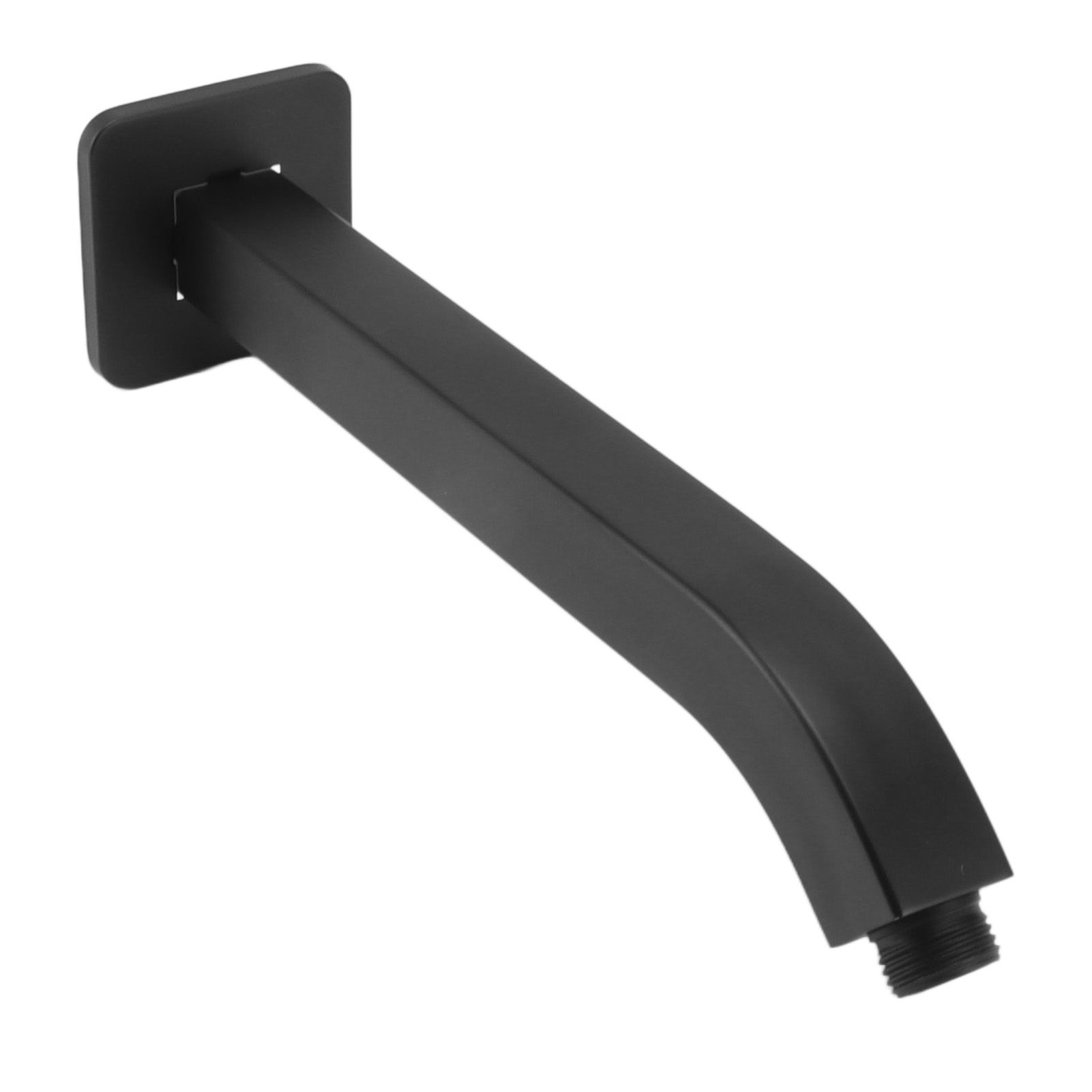 Shower Head Arm Square Brass Wall Mounted Rustproof 10in Shower Head Extension Arm for Bathroom Black - Image 5