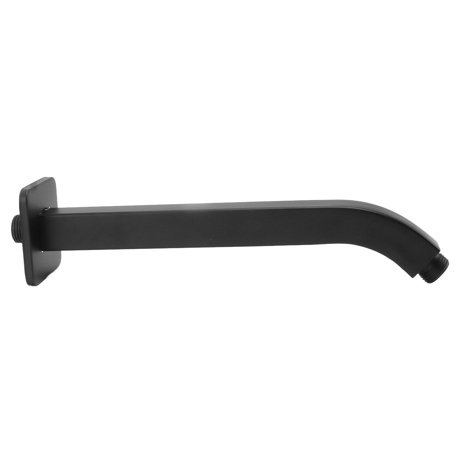 Shower Head Arm Square Brass Wall Mounted Rustproof 10in Shower Head Extension Arm for Bathroom Black - Image 6