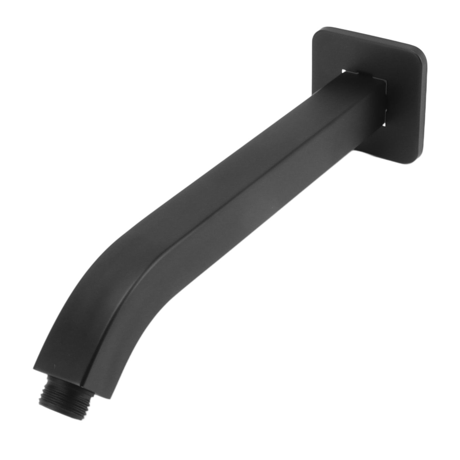 Shower Head Arm Square Brass Wall Mounted Rustproof 10in Shower Head Extension Arm for Bathroom Black - Image 7