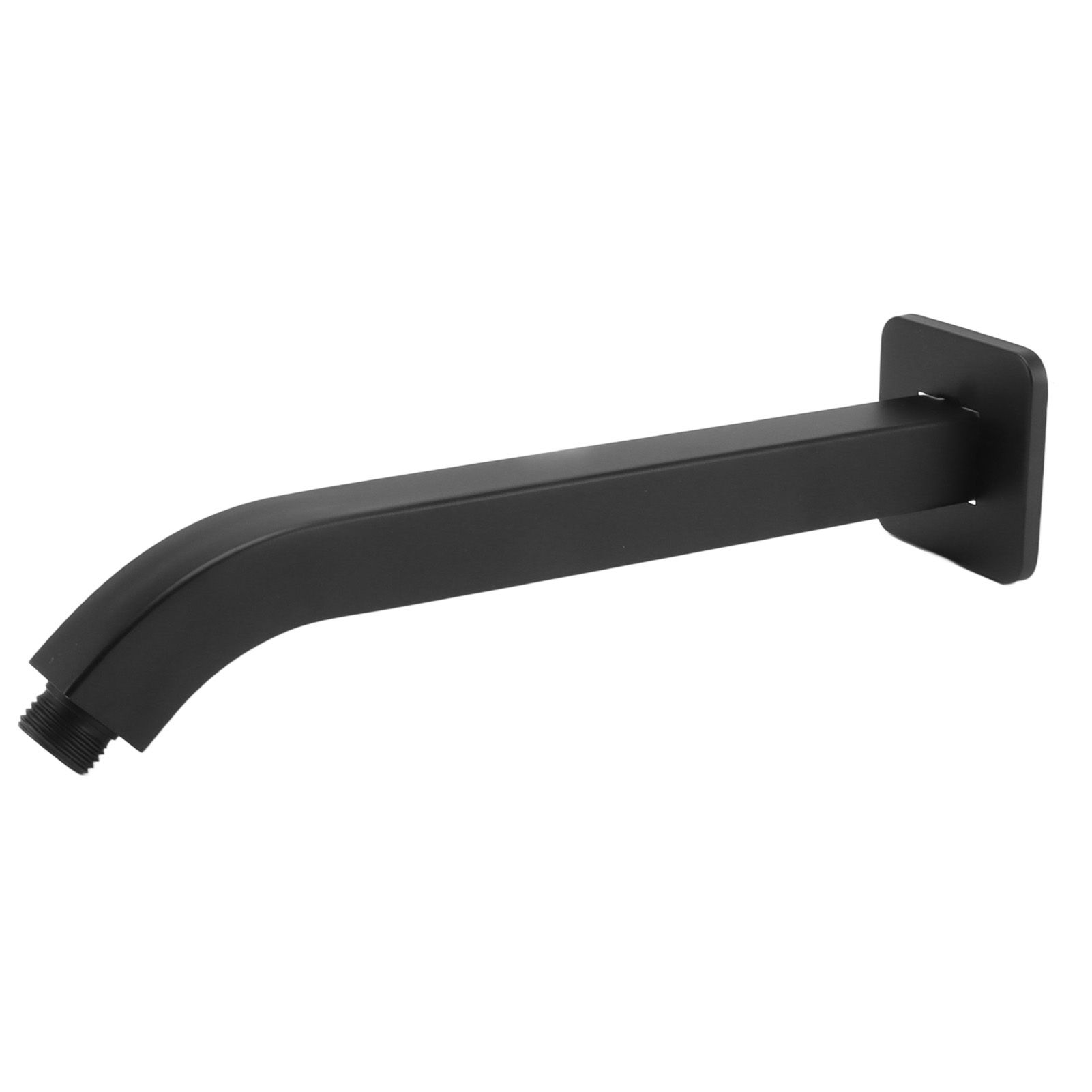 Shower Head Arm Square Brass Wall Mounted Rustproof 10in Shower Head Extension Arm for Bathroom Black - Image 8