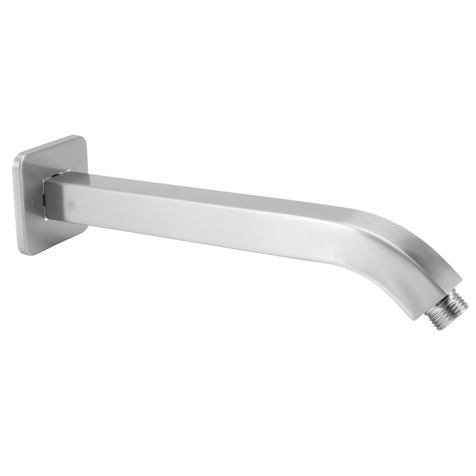 Shower Head Arm Square Brass Wall Mounted Rustproof 10in Shower Head Extension Arm for Bathroom Brushed - Image 2