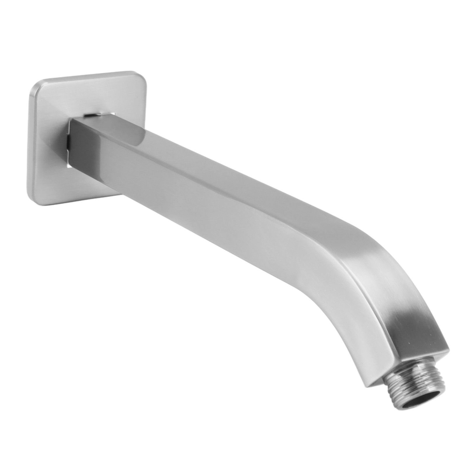 Shower Head Arm Square Brass Wall Mounted Rustproof 10in Shower Head Extension Arm for Bathroom Brushed - Image 3