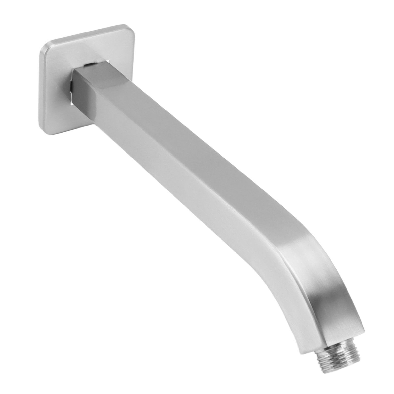 Shower Head Arm Square Brass Wall Mounted Rustproof 10in Shower Head Extension Arm for Bathroom Brushed - Image 5