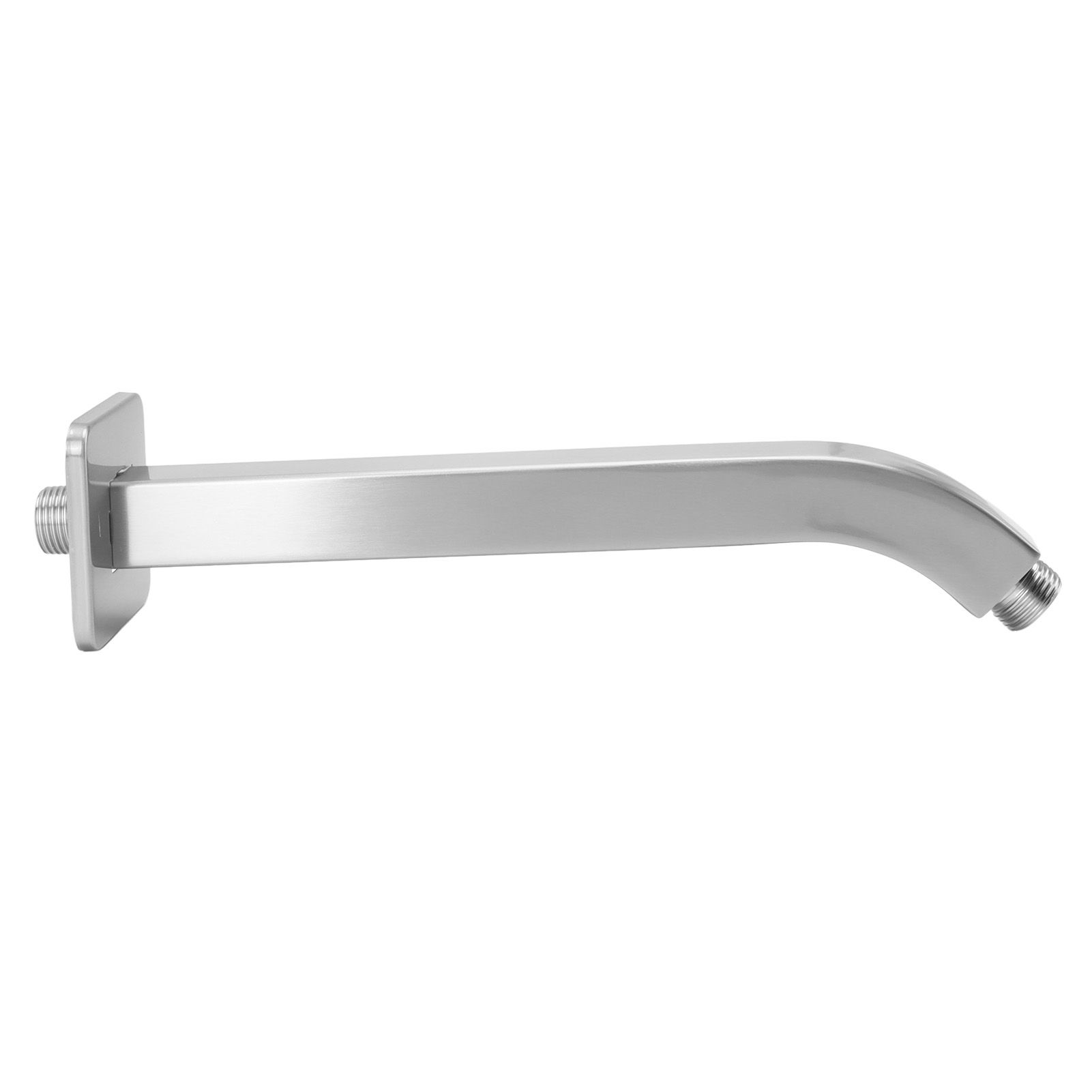 Shower Head Arm Square Brass Wall Mounted Rustproof 10in Shower Head Extension Arm for Bathroom Brushed - Image 6