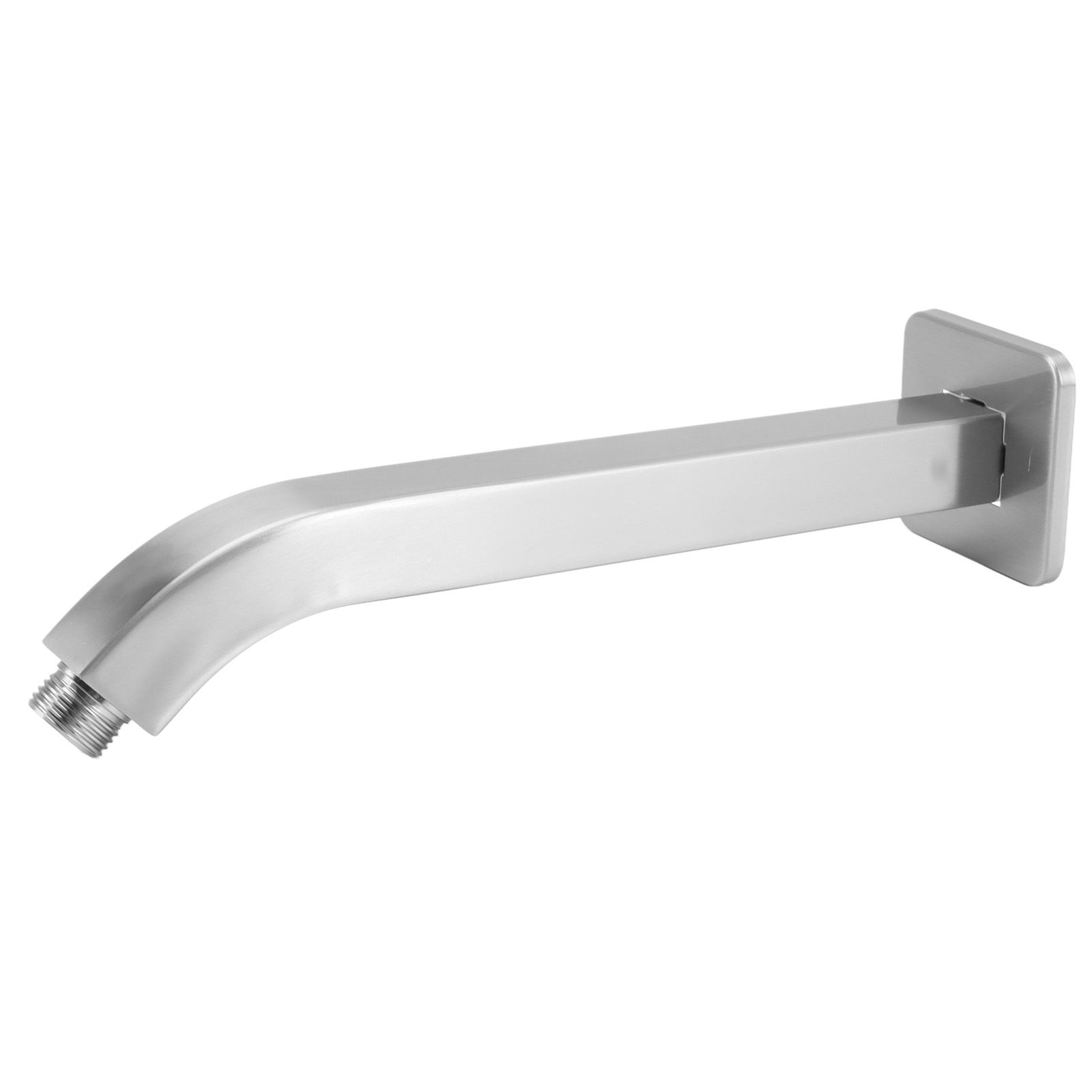 Shower Head Arm Square Brass Wall Mounted Rustproof 10in Shower Head Extension Arm for Bathroom Brushed - Image 7