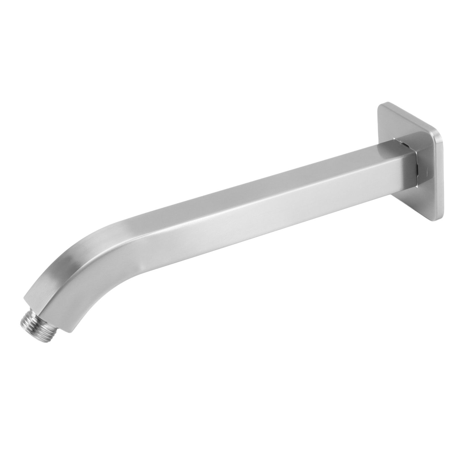 Shower Head Arm Square Brass Wall Mounted Rustproof 10in Shower Head Extension Arm for Bathroom Brushed - Image 8