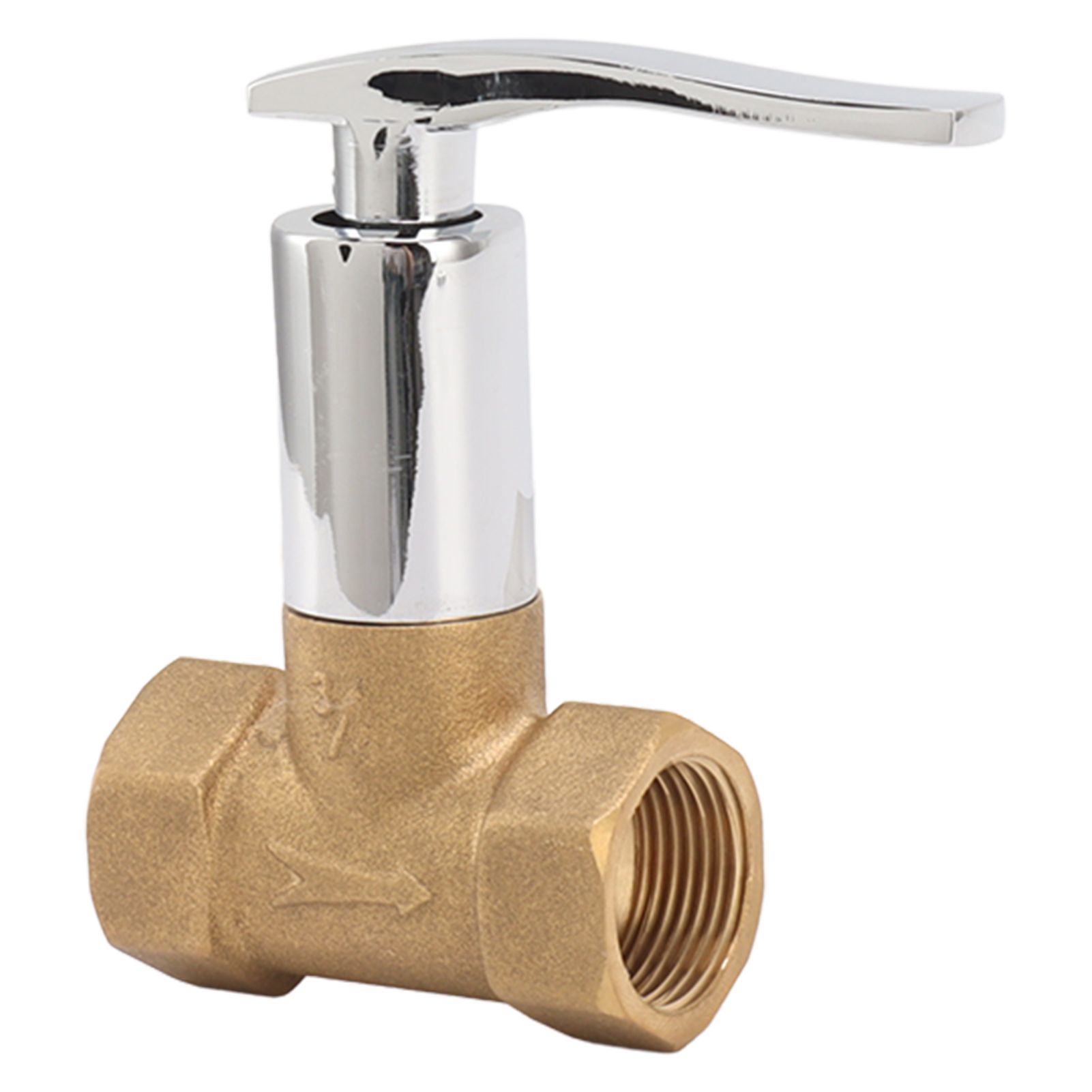 Water Stop Valve 3/4in Concealed Ceramic Brass Electroplated Water Valve for Kitchen Bathroom - Image 3